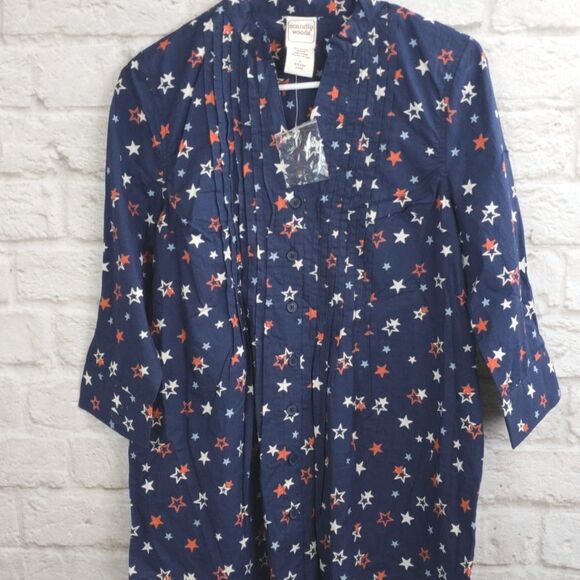 Scandia Woods women's Patriotic Blouse - Picture 1 of 6